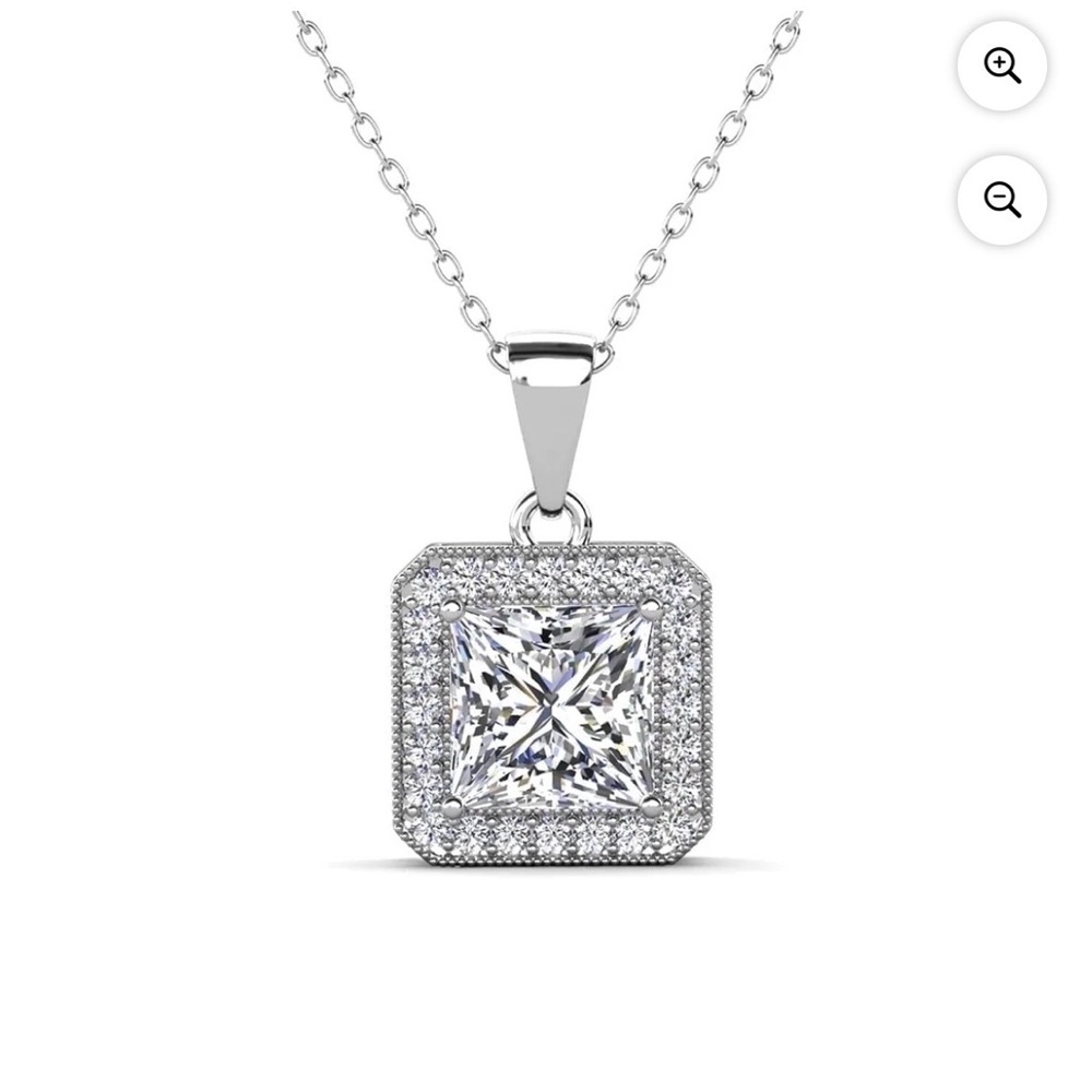 Cate & Chloe Ivy Necklace, 18k white gold plated